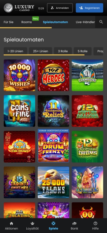 Luxus-Casino-Website