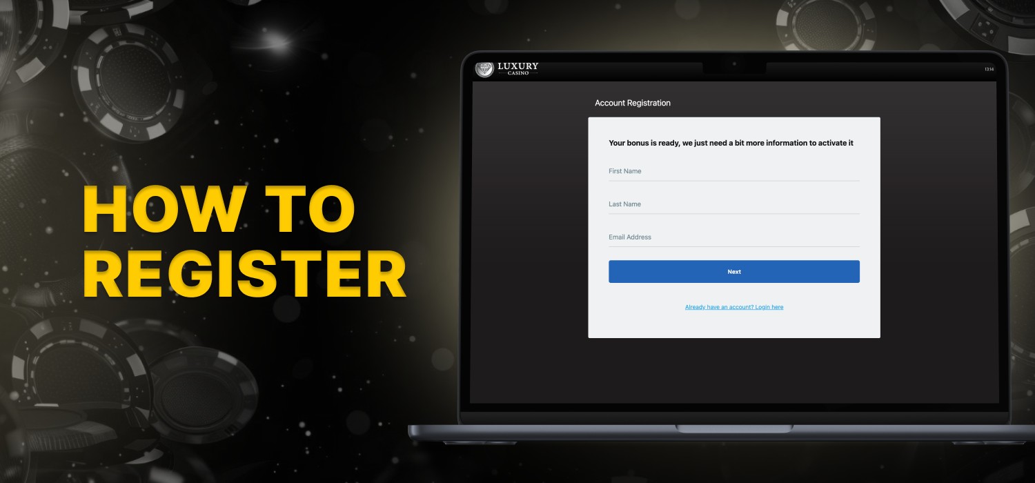 registration at Luxury Casino